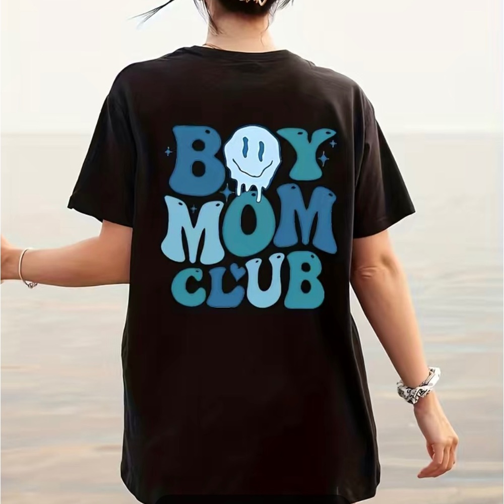 Boy Mom Club Graphic Oversized Tee